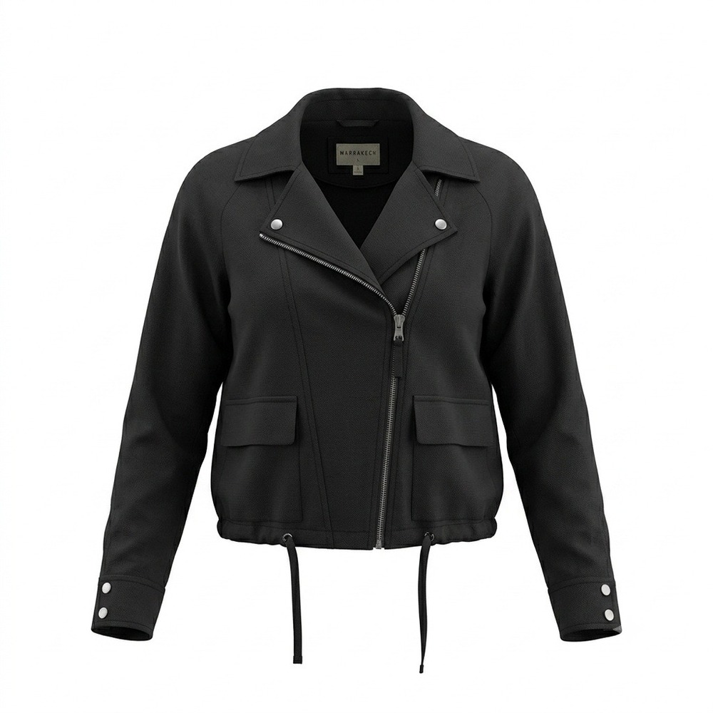 Marrakech Anthropologie Mollie Ryder Utility Moto Jacket 100% Lyocell Size S NWT